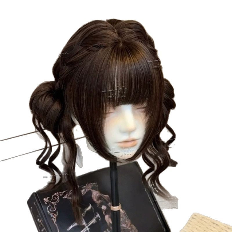 Long Wavy cheveux mignons de style Bun pour les femmes
