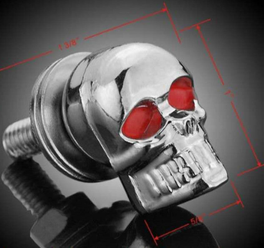 Pièces de modification de moto modifié rétro classique crâne plaque à vis décorative