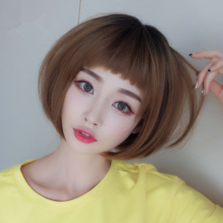 Perruque femelle bobo tête cheveux courts beau perruque tête