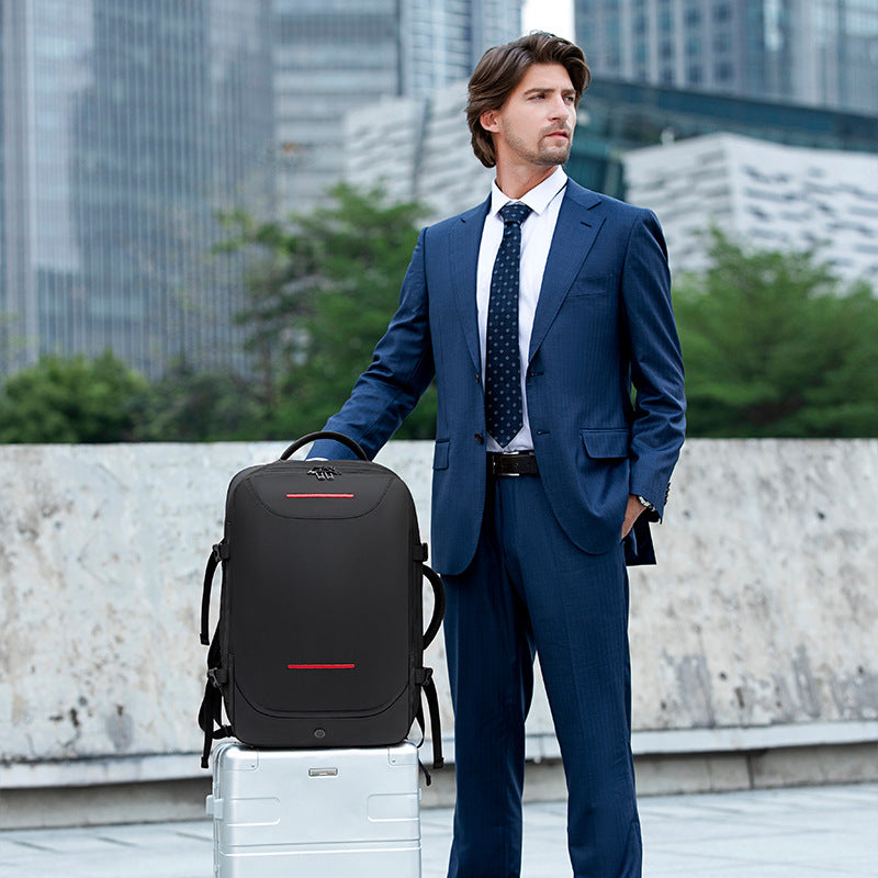 Sac à bandoulière extensible pour hommes Sac à dos de voyage haute capacité en compression sous vide