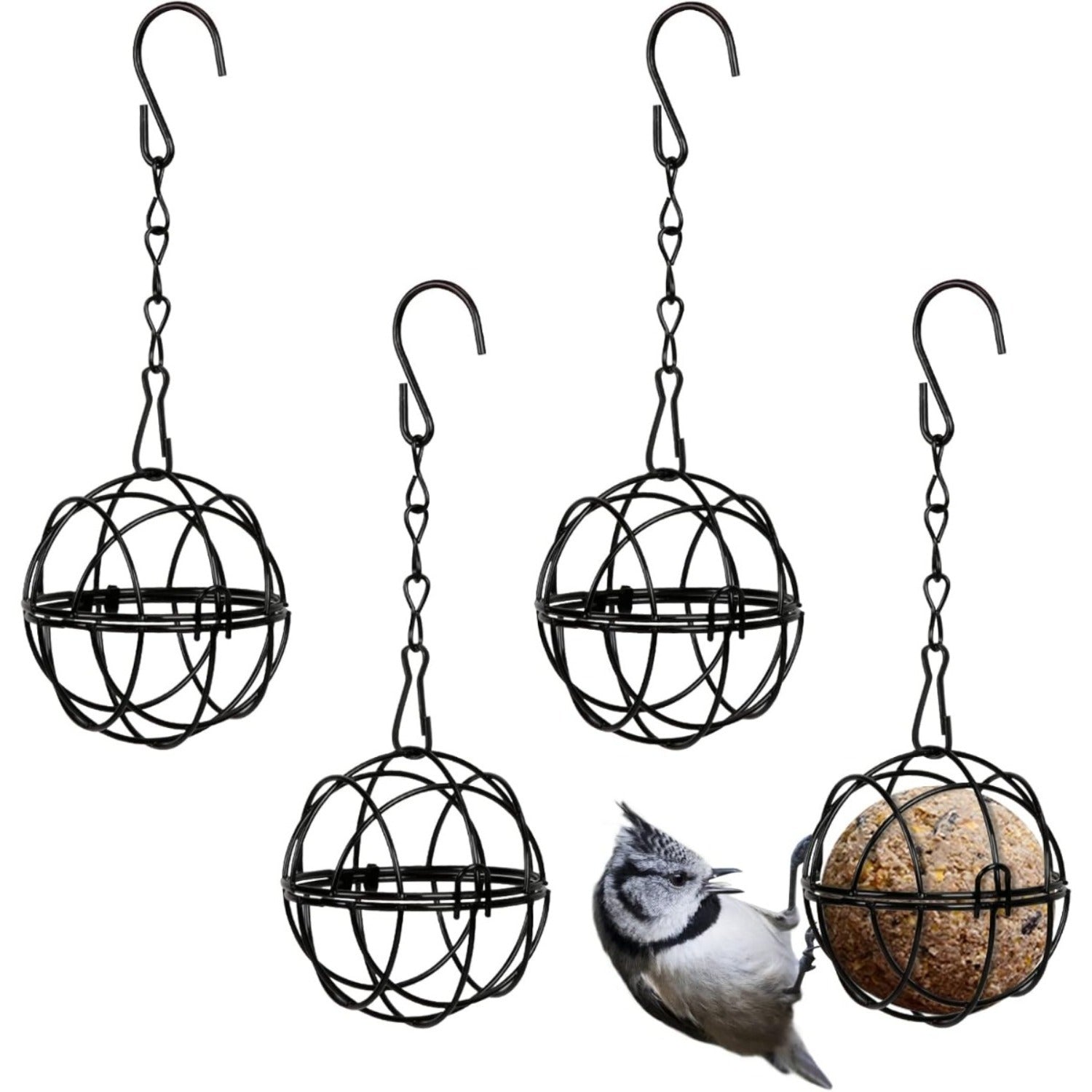 Ensemble de 4 Titmouse Suet Holder Bird Feeder Station pour accrocher