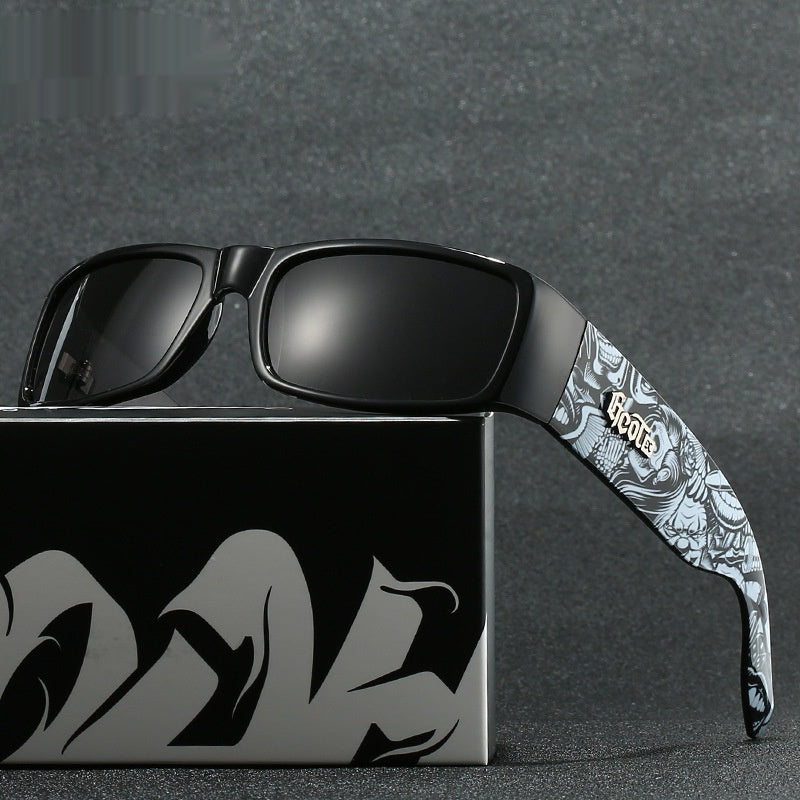 Fashion Brand Plaid Hip Hop Fashion West Coast Polarized Lunettes de soleil
