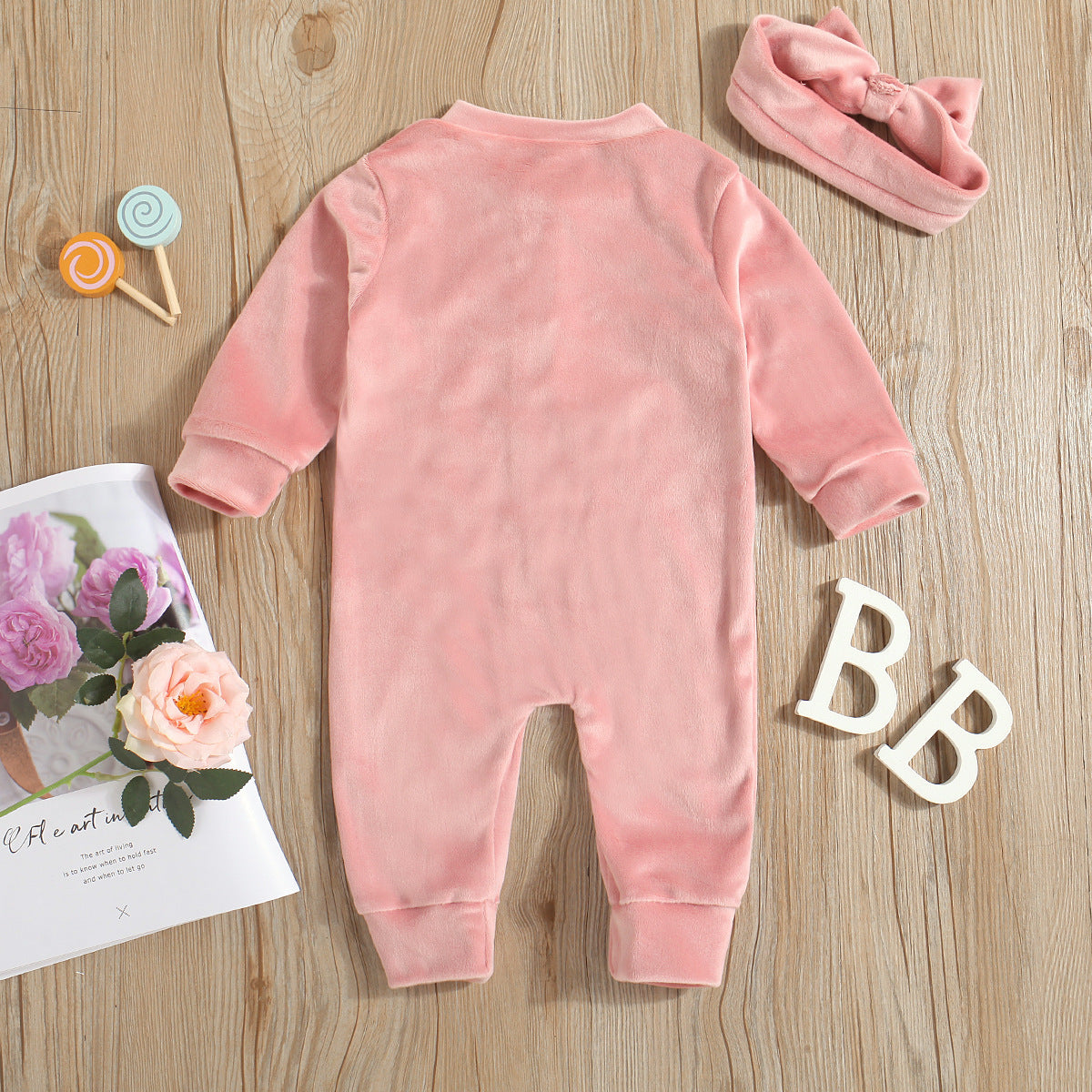 Bébé peluche bébé printemps et automne sans os Romper