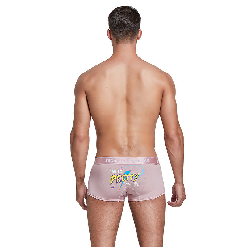 Spring Men's Boxers Mode Trendy Sexy Hommes Bas Culottes