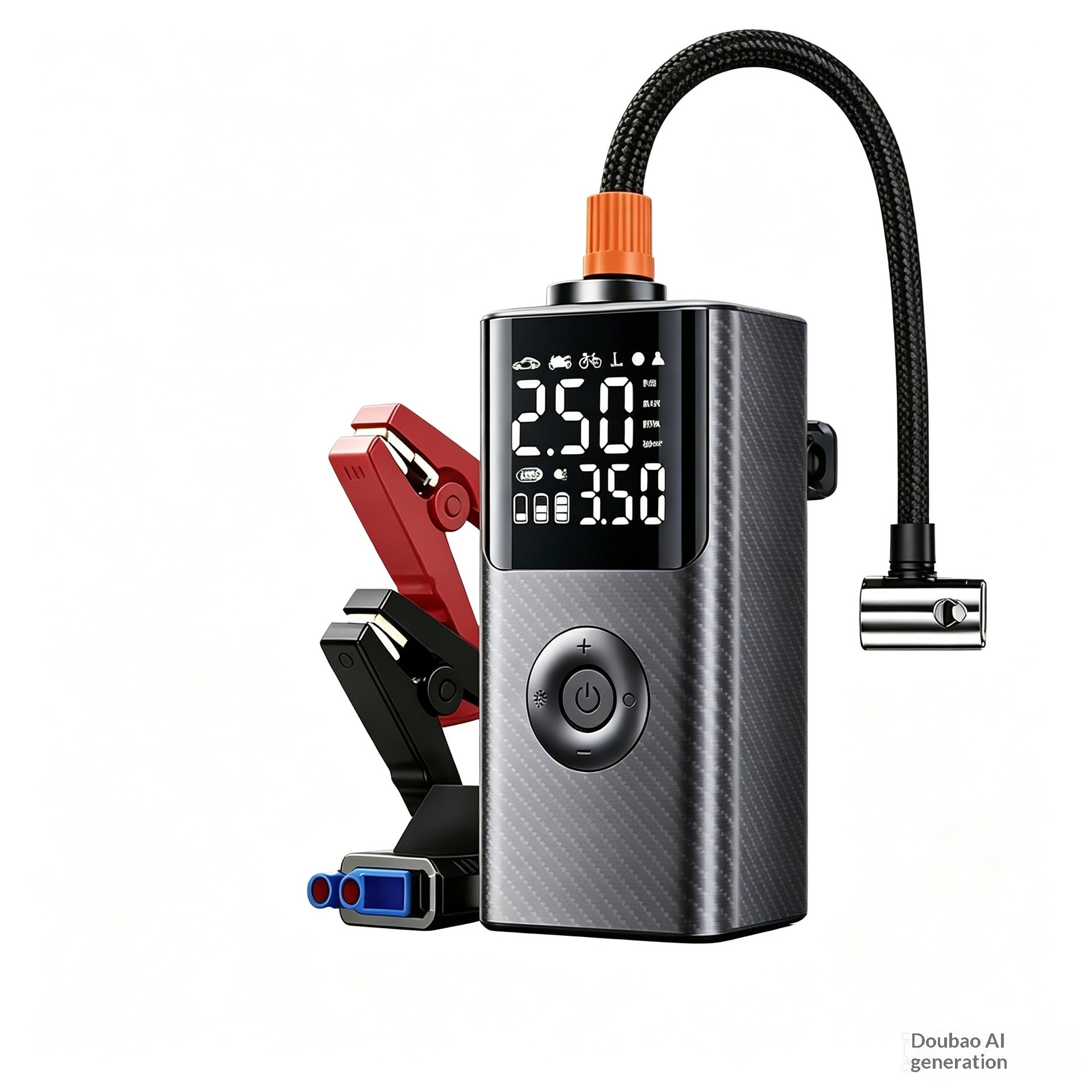 Démarreur de batterie de voiture portable avec pompe à air