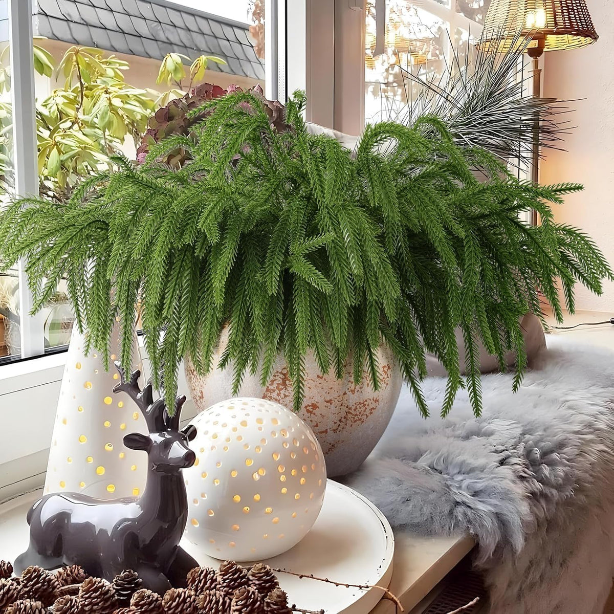 Noel Norfolk Pine Branches 4 PCS