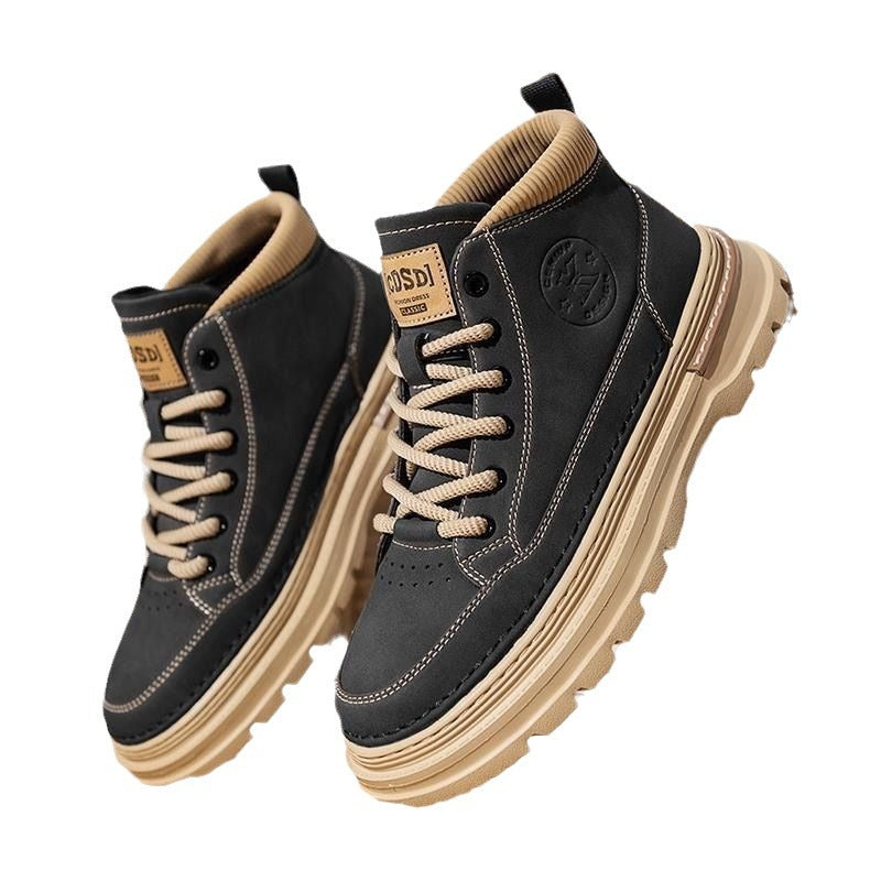 Retro de style britannique, mi-hauteur Dr Martens Bottes