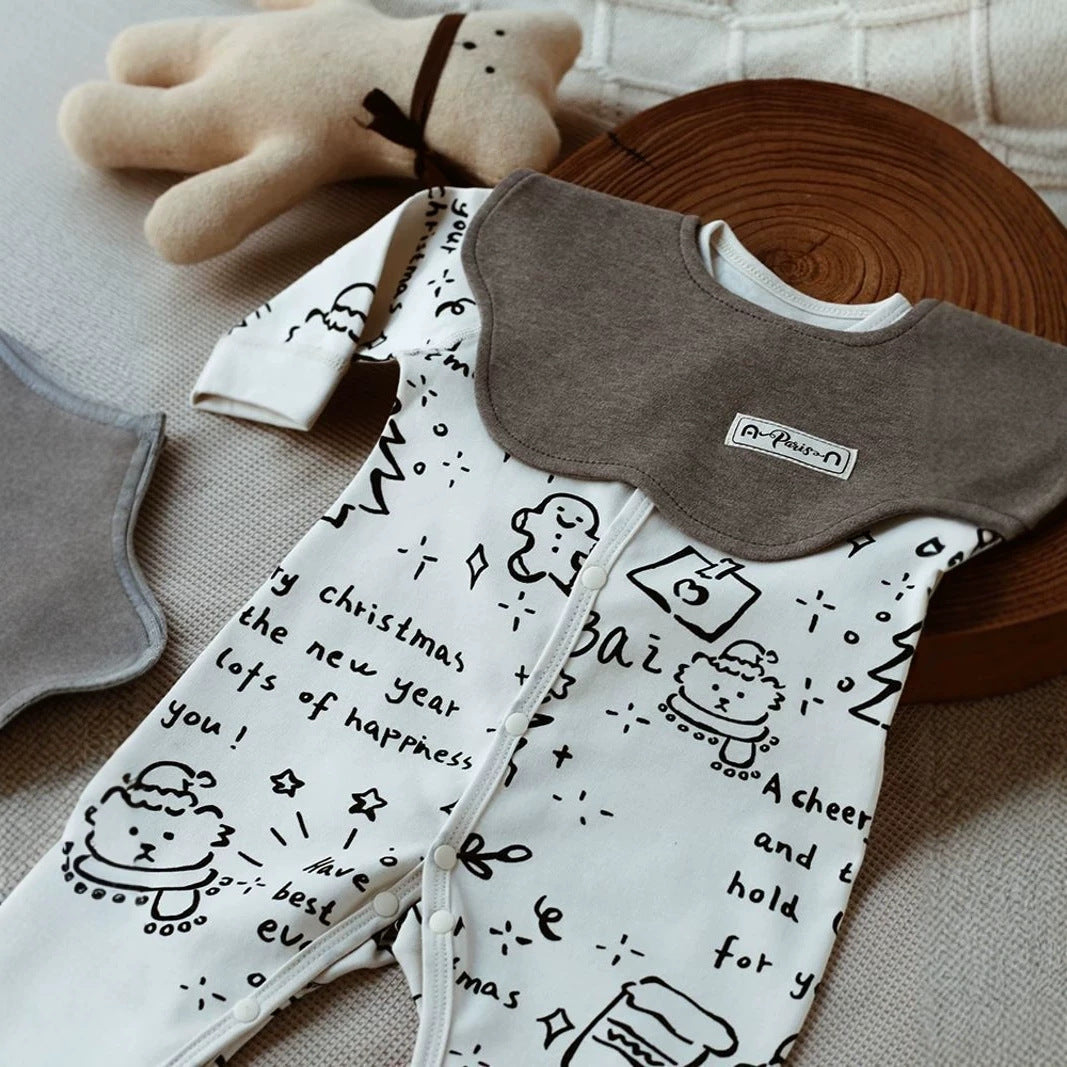 Printemps et automne Pure Cotton Baby Onesie
