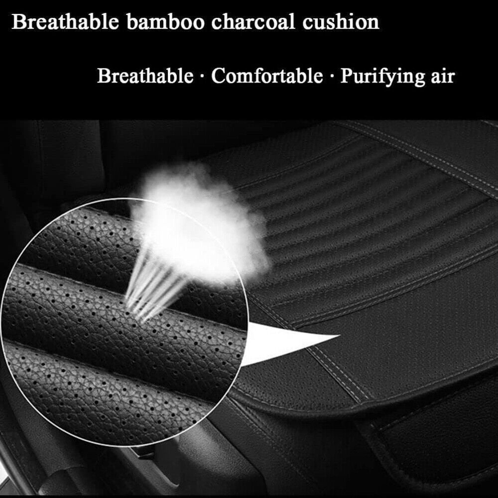 1Pcs 3D voiture couverture de siège avant tapis de coussin en cuir PU plein surround