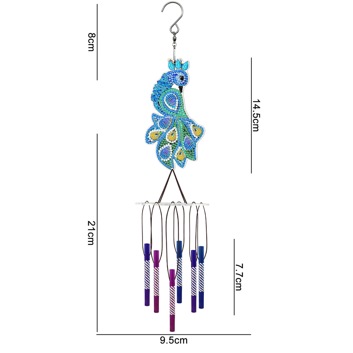 Diamant Peinture Wind Chime Pendentif DIY Handmade Outdoor Sun Catcher