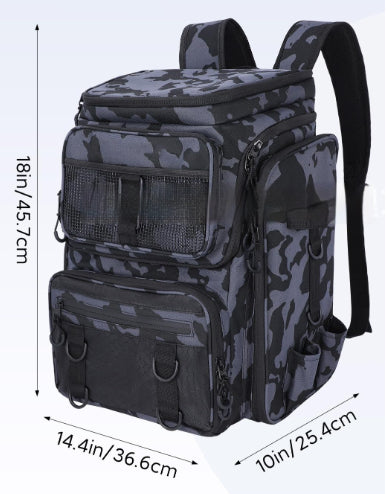 Outdoor Multi-Functional Fish Tackle sac de pêche Rangement de la tige de poisson sac à dos
