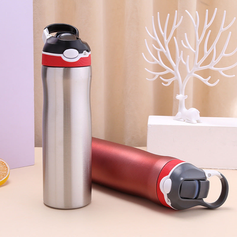 Bouteille d'eau en acier inoxydable 316 avec paille pour adultes