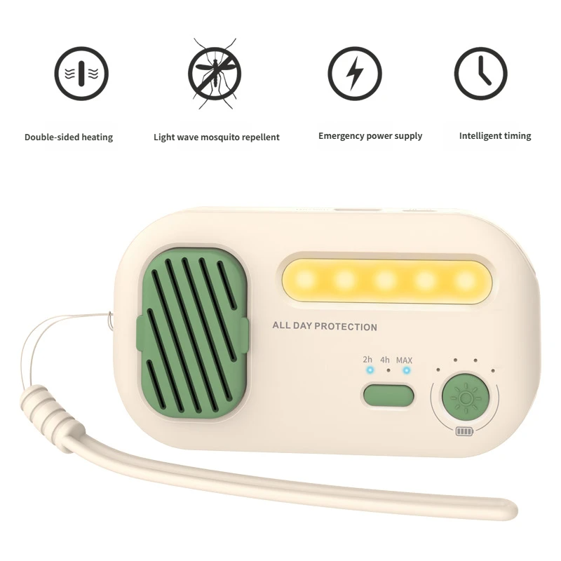 Rechargeable blanc Mosquito Repeller 1500mAh batterie de lithium portable
