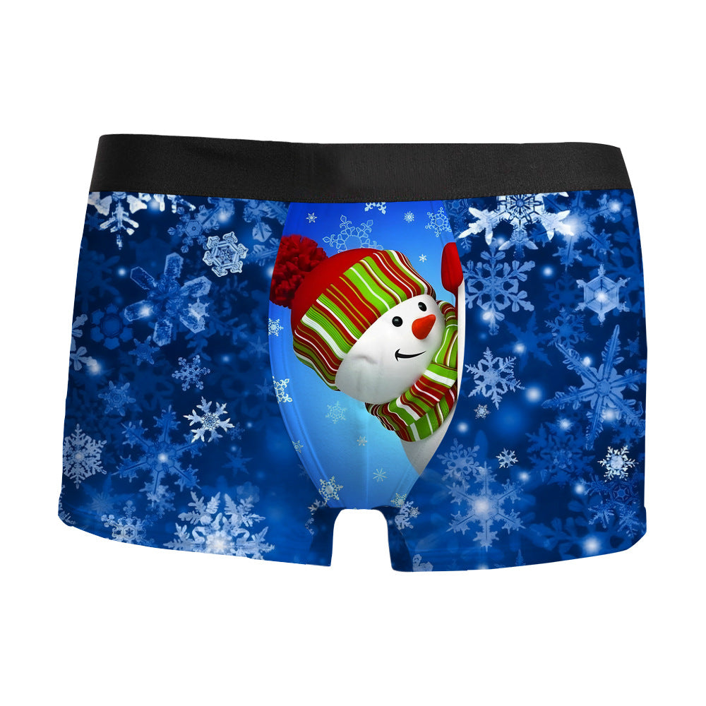 Sous-vêtements homme imprimé 3D de Noël respirant