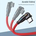 PD100W Ligne 180 Degree Rotating Type-c Applicable Notebook Elbow 5A Câble de recharge