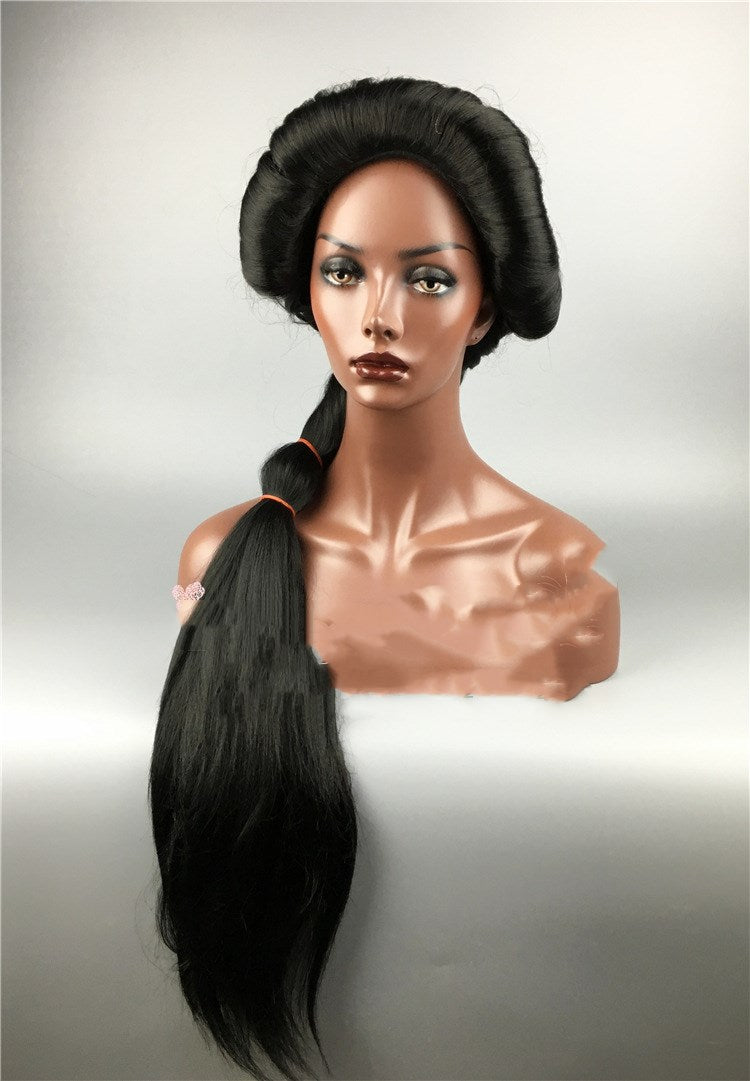 Tresse noire longue et moelleuse