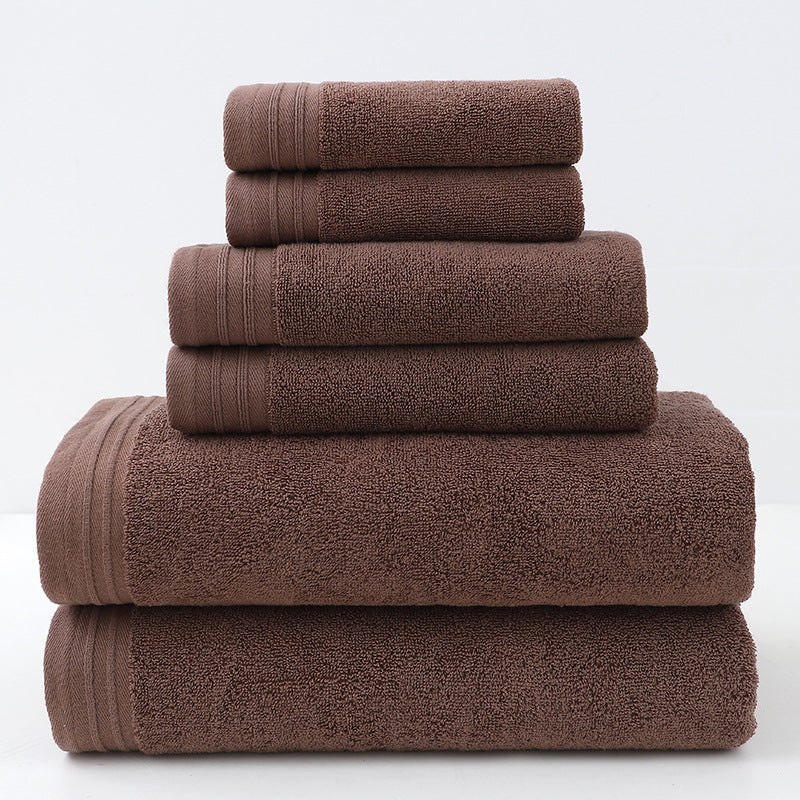 Ensemble de serviettes de bain en coton pur 6 pièces Ensemble de serviettes de bain tout coton