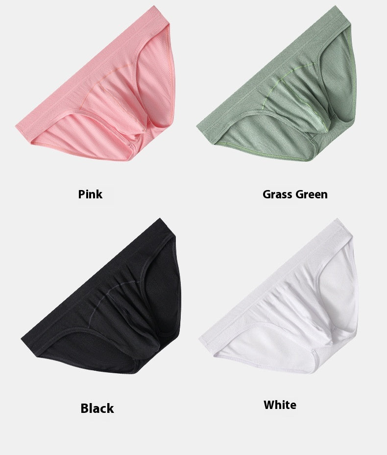 Briefs hommes Convex Low Waist Briefs Respirant Sexy Jeune Sous-vêtements Couleur solide Loose Pan