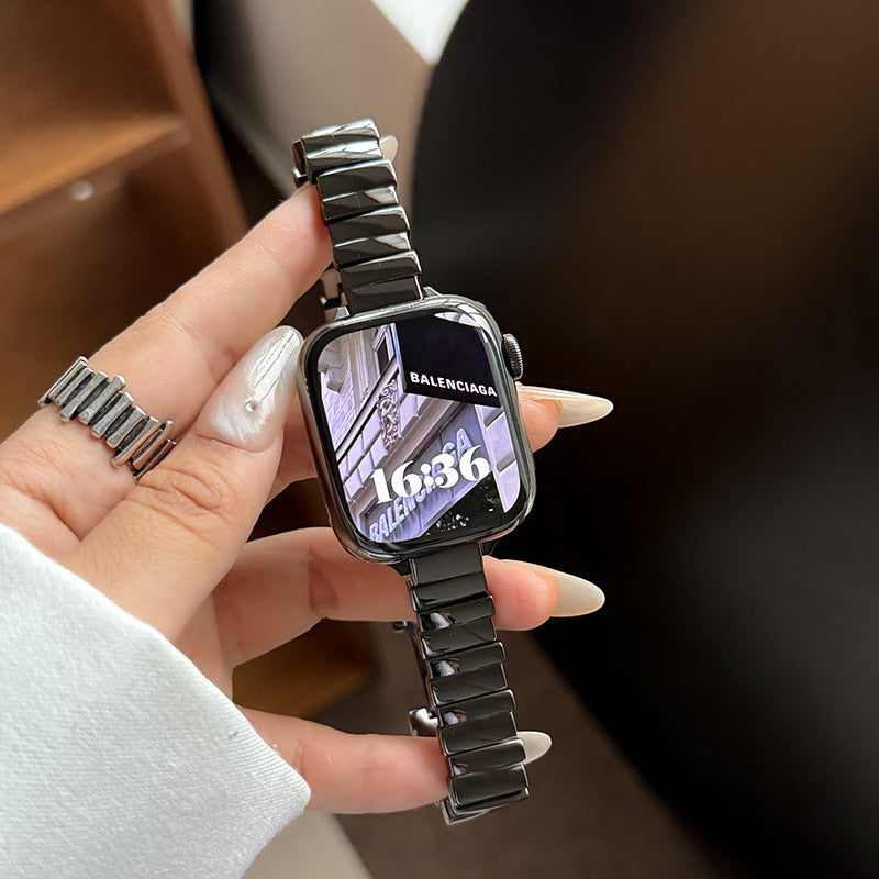 Bracelet irrégulier en acier inoxydable Kaléidoscope Bracelet de montre