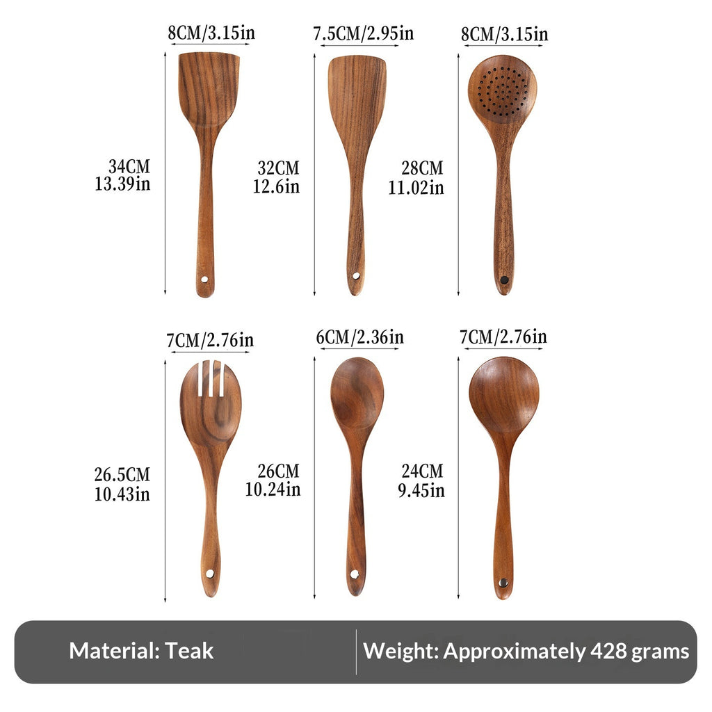 Ensemble de spatules en bois de teck