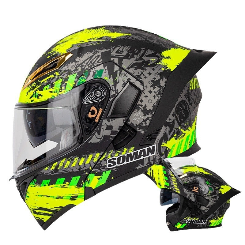 Men's and Women's Dual Visor Motorcycle Helmet