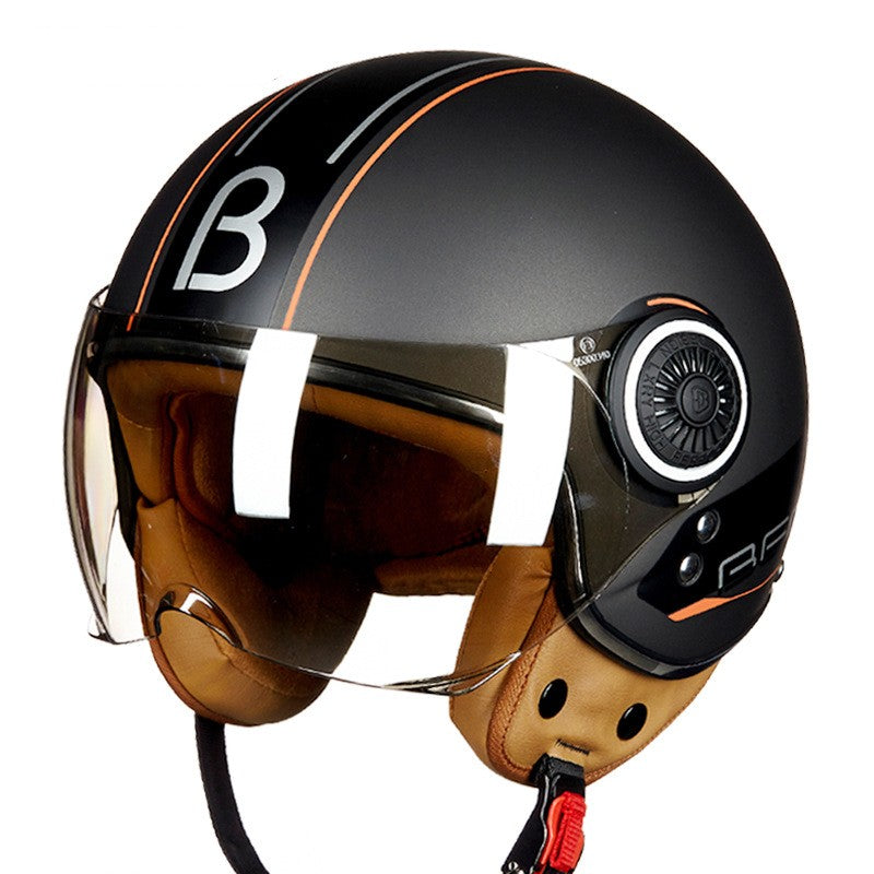 Demi casque de voiture de batterie léger semi-couvert rétro
