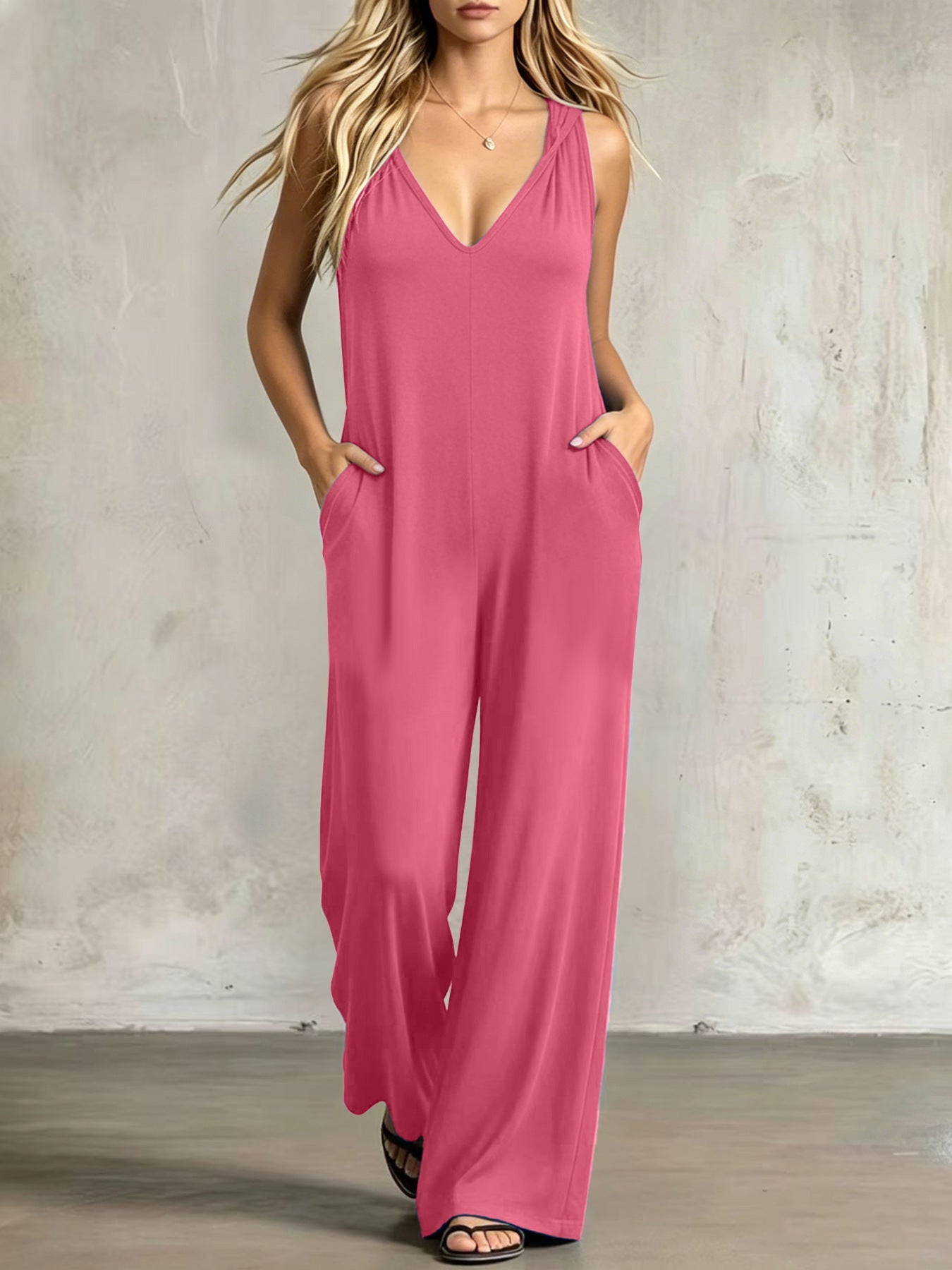 Maillot de saut V-Neck sans manches pour femmes