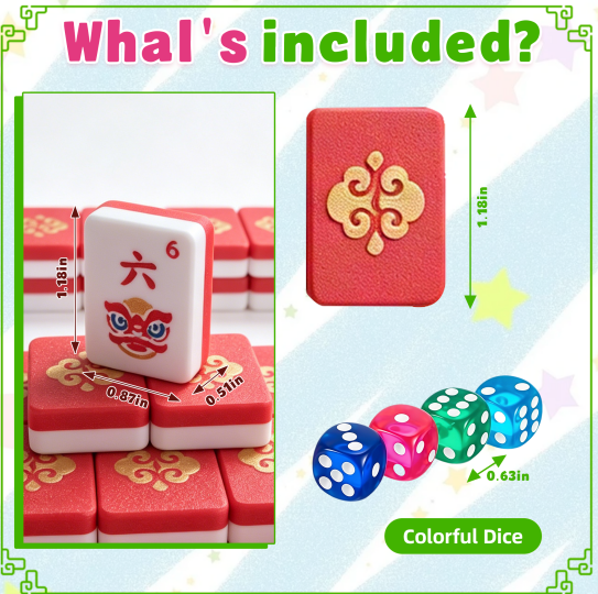 Ensemble de Mahjong américain flottant 160PCS