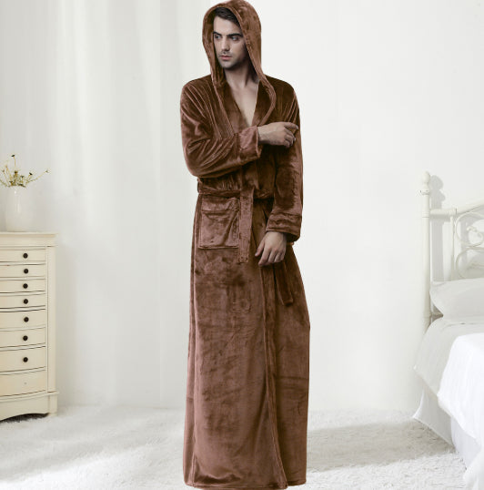 Warm and Soft Hooded Fleece Robe for Couples