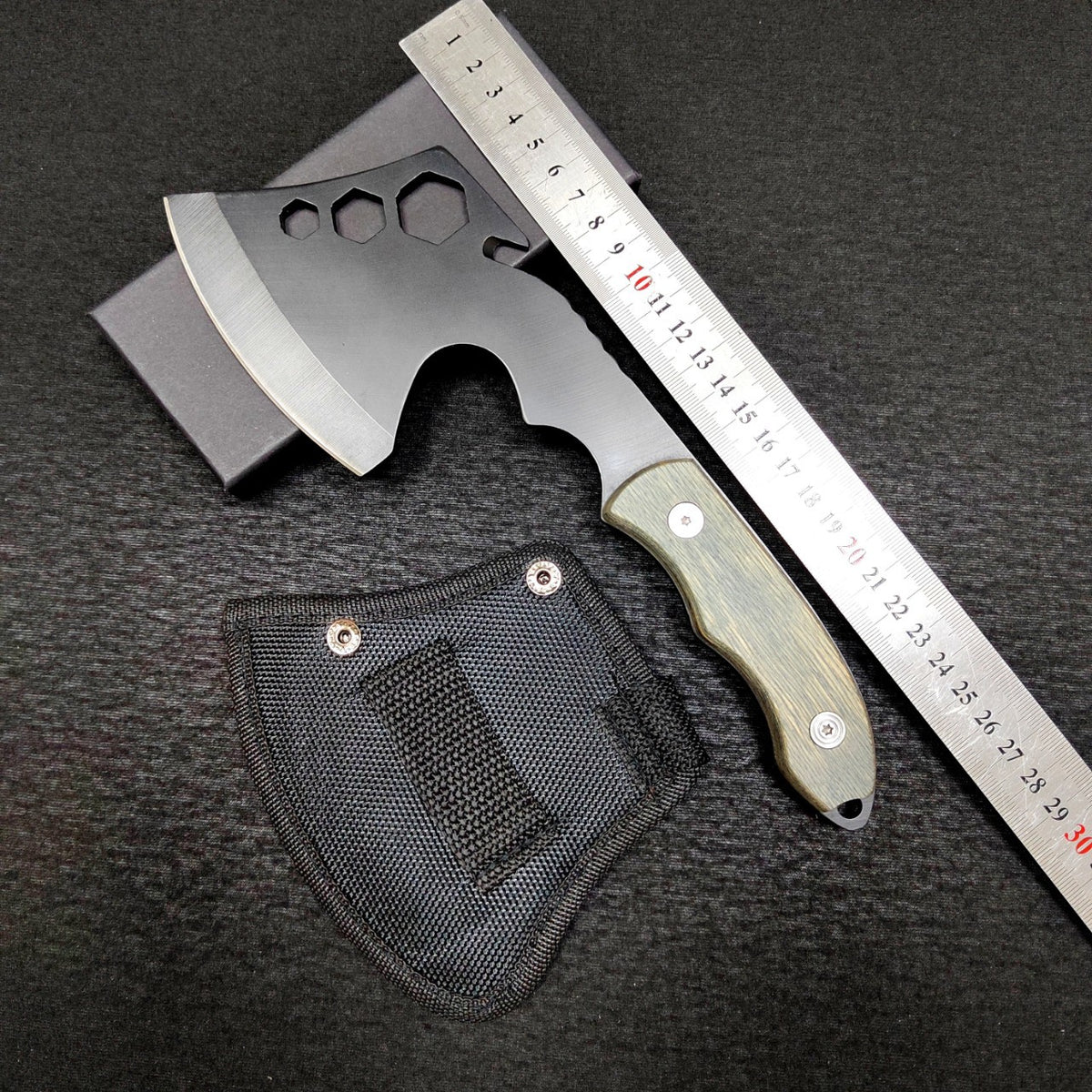 Multifunctional protective sheath for a bone-closure axe
