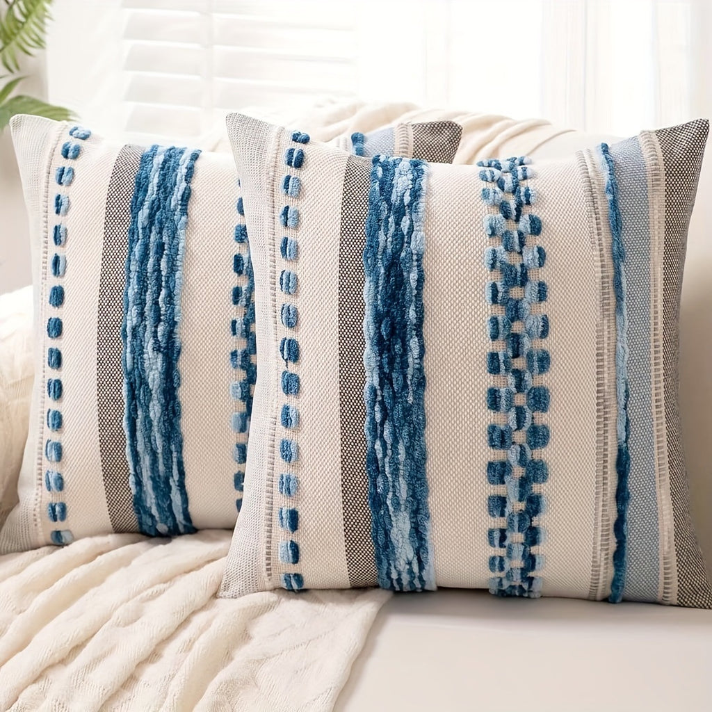 Jacquard Chenille Tassel Oreiller Simple Confortable Et Universally Compatible