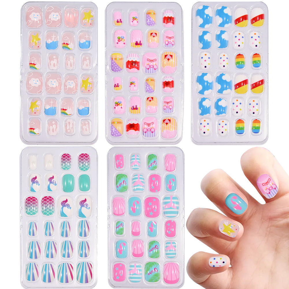 Set d'art à ongles pour enfants de style océan-océan de 120 pièces
