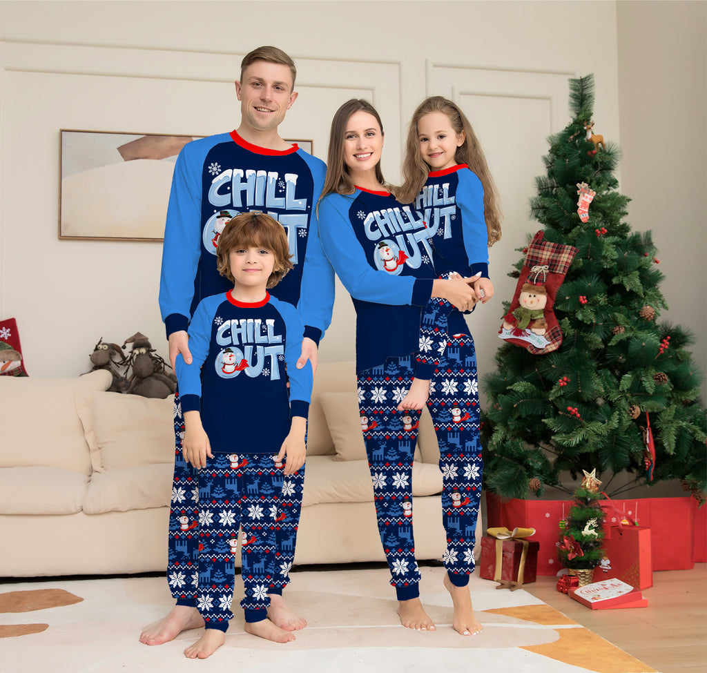 Alphabet flocon de neige imprimé costume parent-enfant