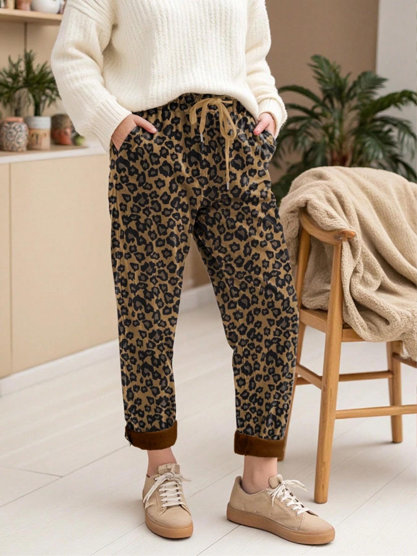 Sweatpants européens et américains à empreinte léopard