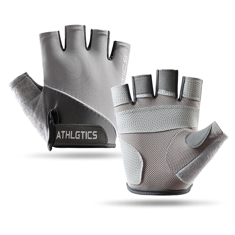 Cyclisme Fitness en plein air demi-doigt Protection solaire Pêche Gants minces en soie de glace