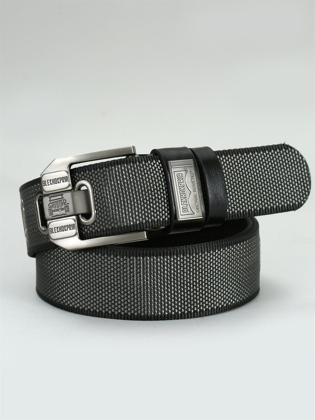 Boucle d'épingle Toile ceinture pantalons de fret casual rétro ceinture décorative hommes