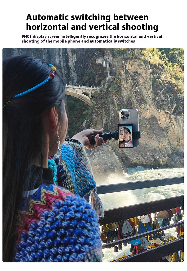 Téléphone mobile Selfie Miroir Affichage écran Aspiration magnétique Clip téléphone