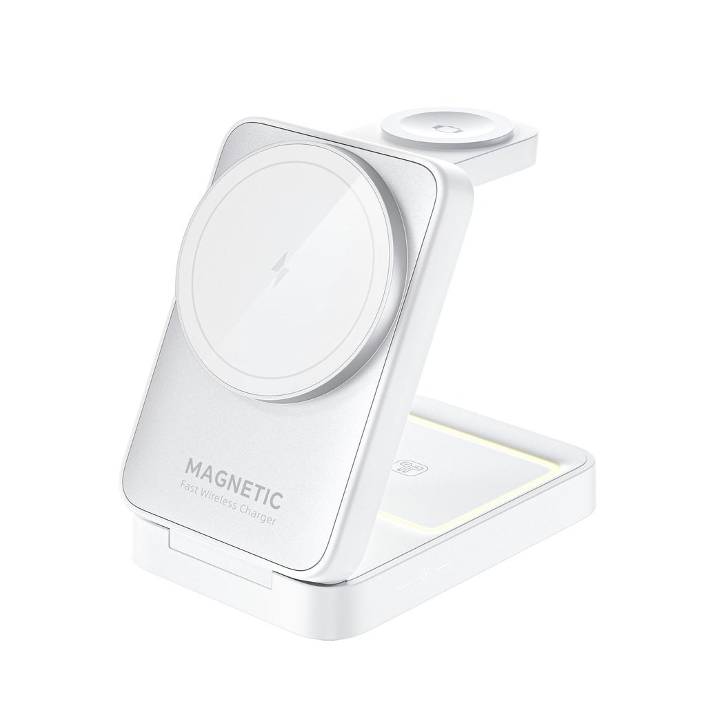Pliage magnétique 3-en-un sans fil Chargeur rapide 15W Bracket multifonction