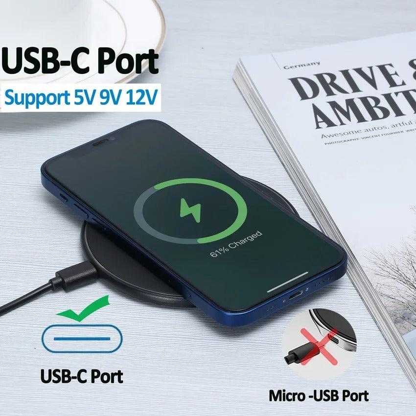 Chargeur sans fil rapide 30W pour 15 14 13 12 X Pro Max 8 Galaxy S23 Xiaomi charge sans fil