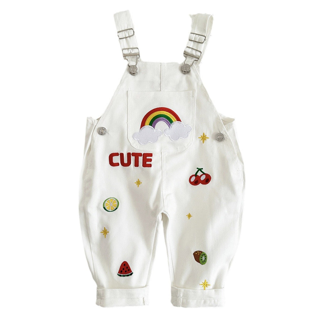 Bébé Printemps et l'automne Trimestriel Bébé Cartoon Brodé coton pur