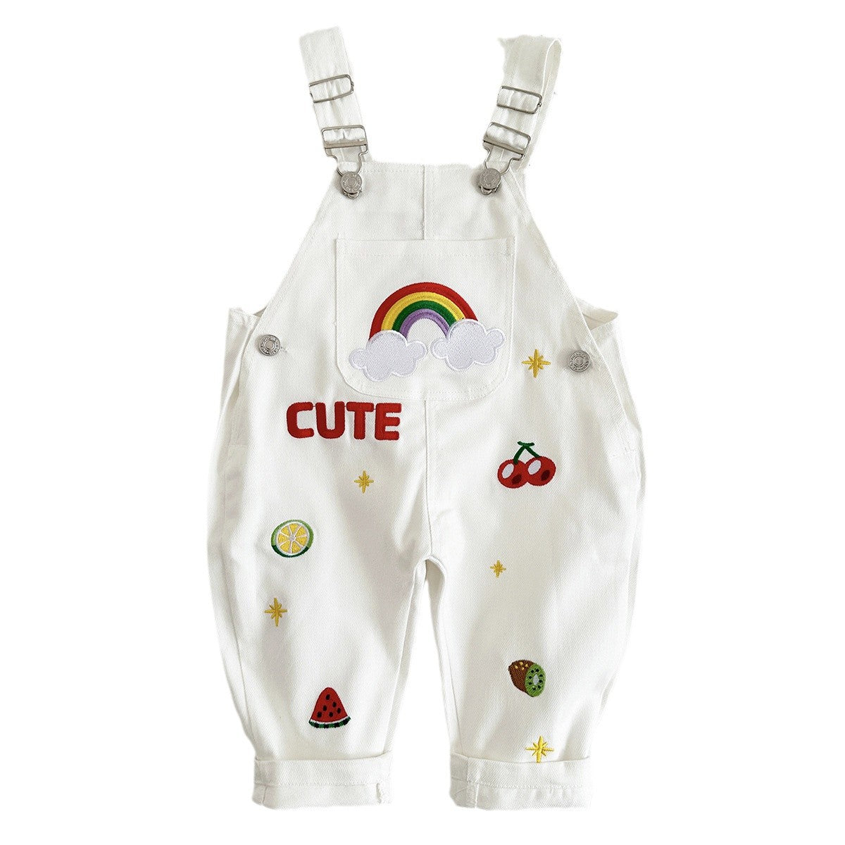 Bébé Printemps et l'automne Trimestriel Bébé Cartoon Brodé coton pur