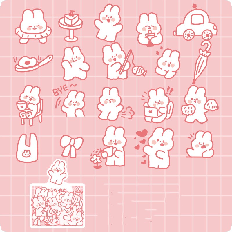 Mousse matinale PET Sticker Pack Bear Animal Salt System bricolage Matériau de la tente à main décoratif St