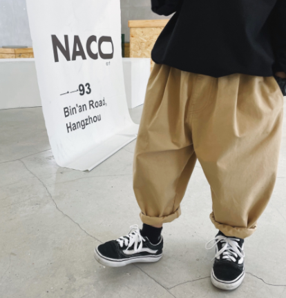 Pantalon casual de poche pour enfants coréens