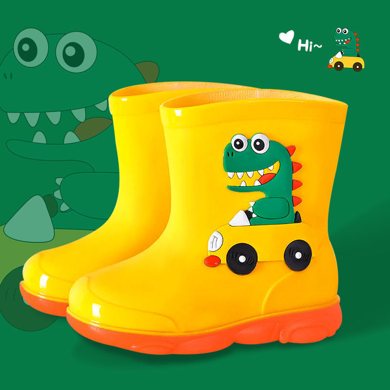 Chaussures en caoutchouc élégant antidérapant pour hommes et femmes & Bottes de pluie pour bébé Velvet