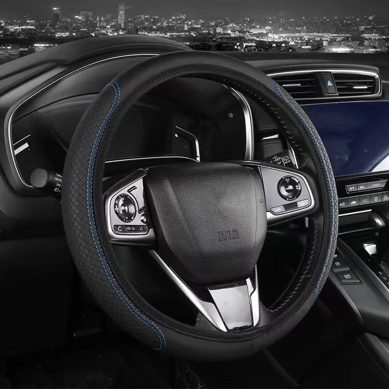Couverture de volant de voiture Fibre en cuir double cercle