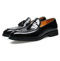 Hommes Pointed-Toe British-Style Business-Casual Slip-On Chaussures en cuir
