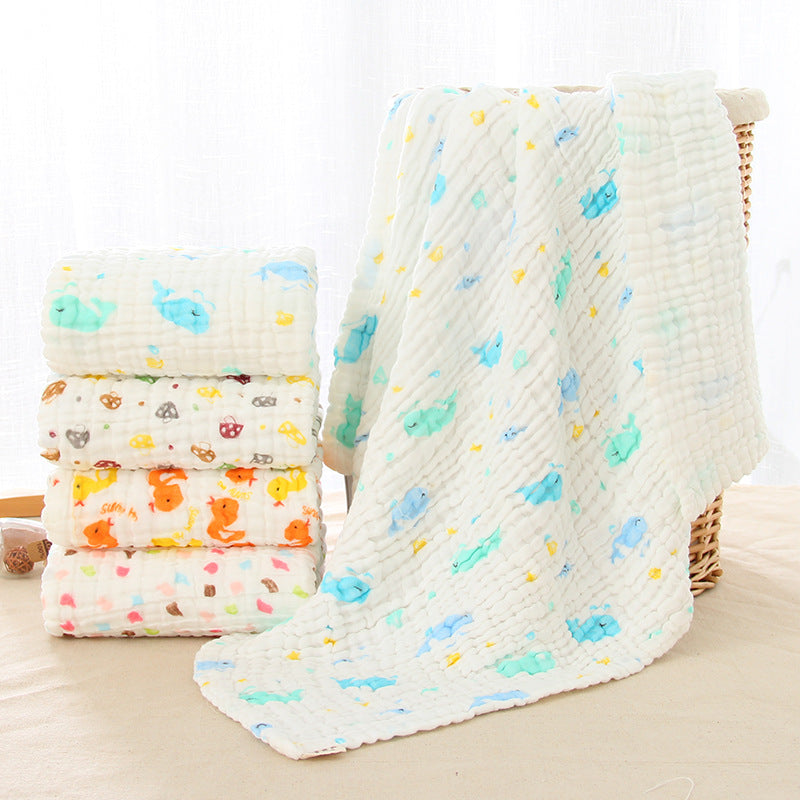 Simple impression Creative 6 couches Serviette de bain Gauze Baby