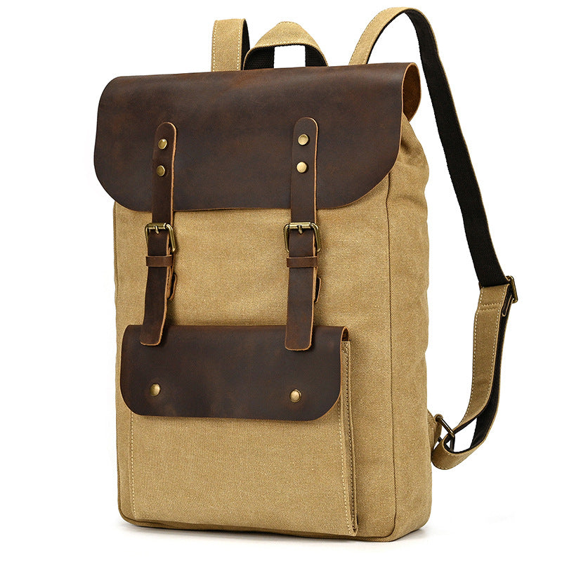 Sac à dos en cuir de grande capacité