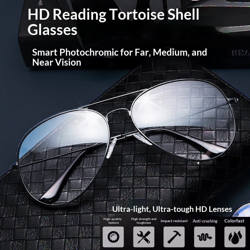 Lunettes de lecture multifocales photochromiques haute définition
