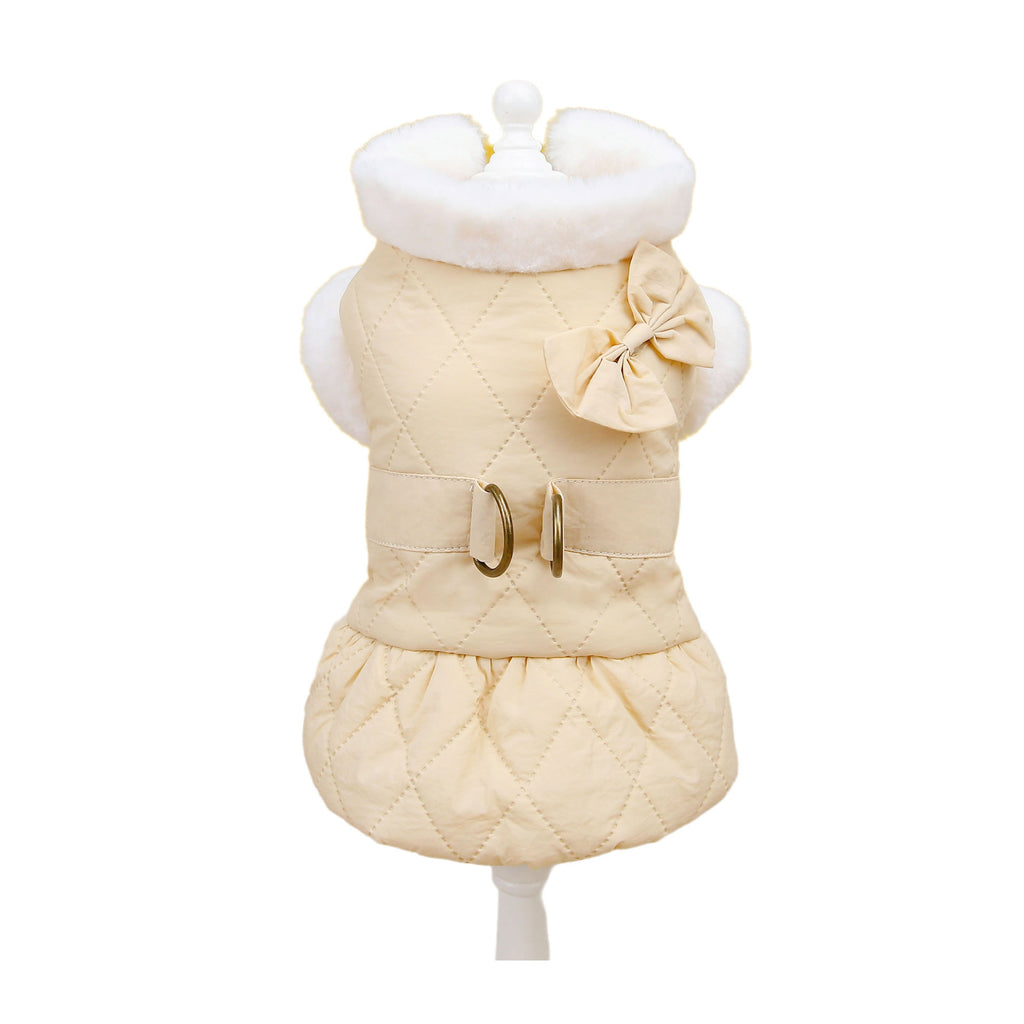 Vêtements de chien Petit chien Papillon Robe rembourrée en coton